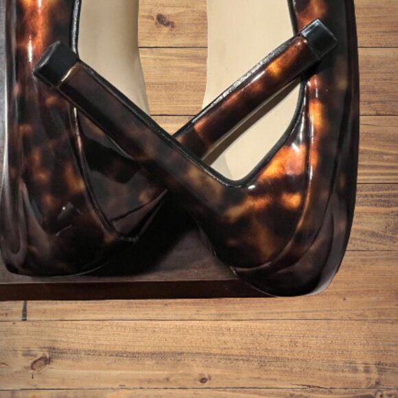 Nine West Leather Tortoise Stilletos Size 10 - Picture 6 of 11
